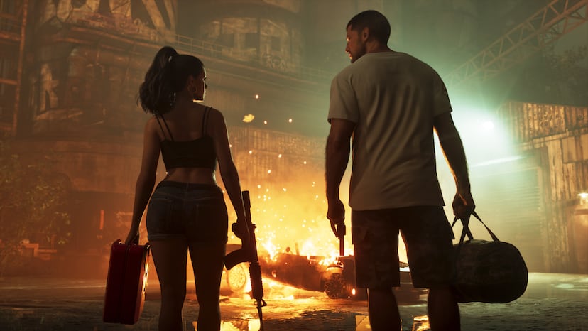 Jason and Lucia in an official GTA 6 screenshot