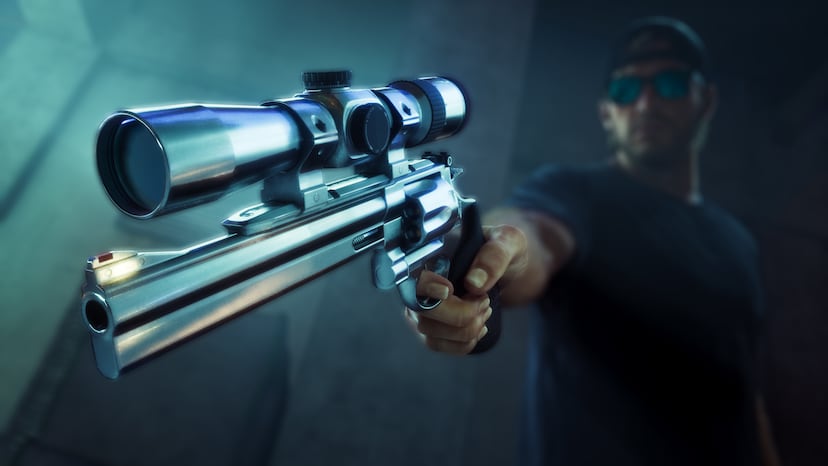 The Hawk & Little Morgan revolvers, official screenshot.